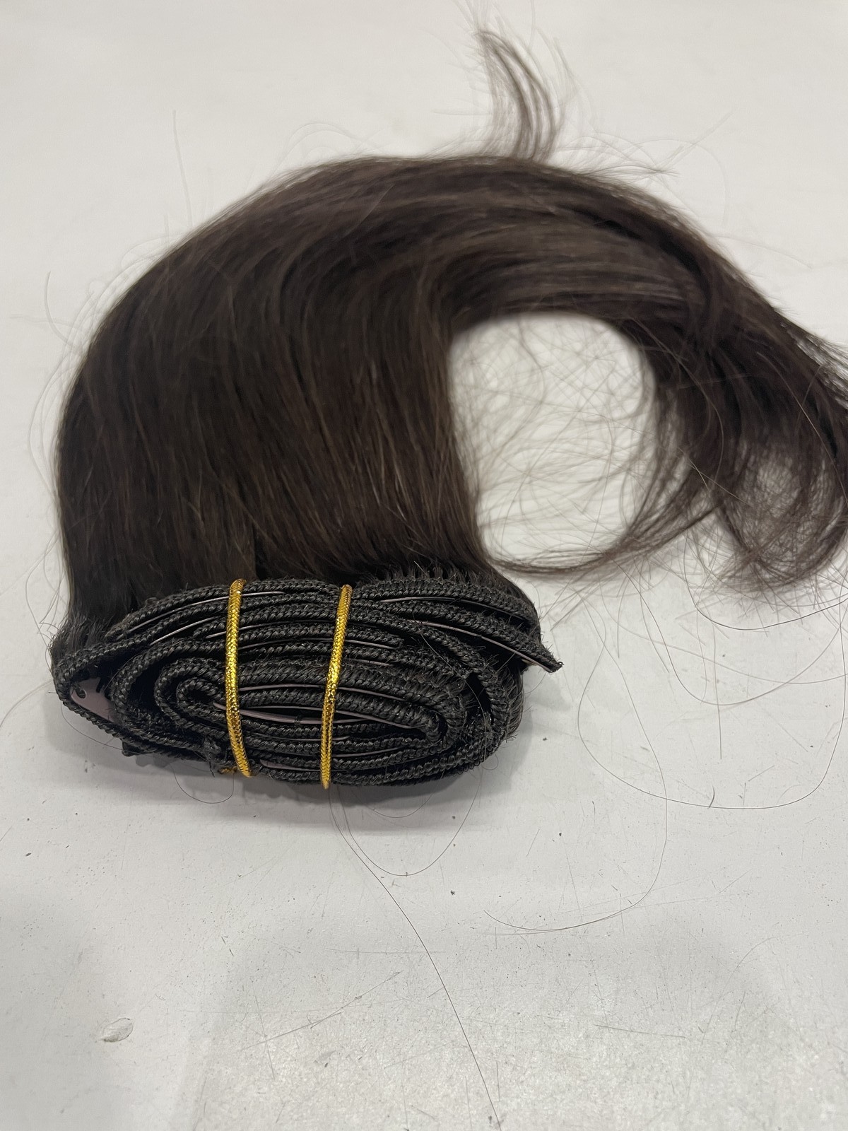 Goo Goo Light Brown Human Hair Classic Clip-In Extensions, 12″