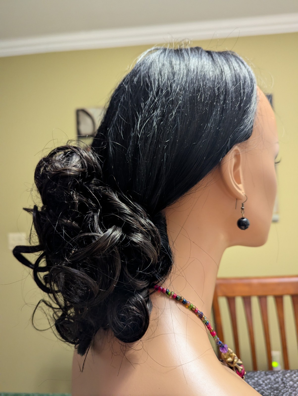 Maxi Synthetic Wiglet Hairpiece Dark Brown #2 Loose Curl