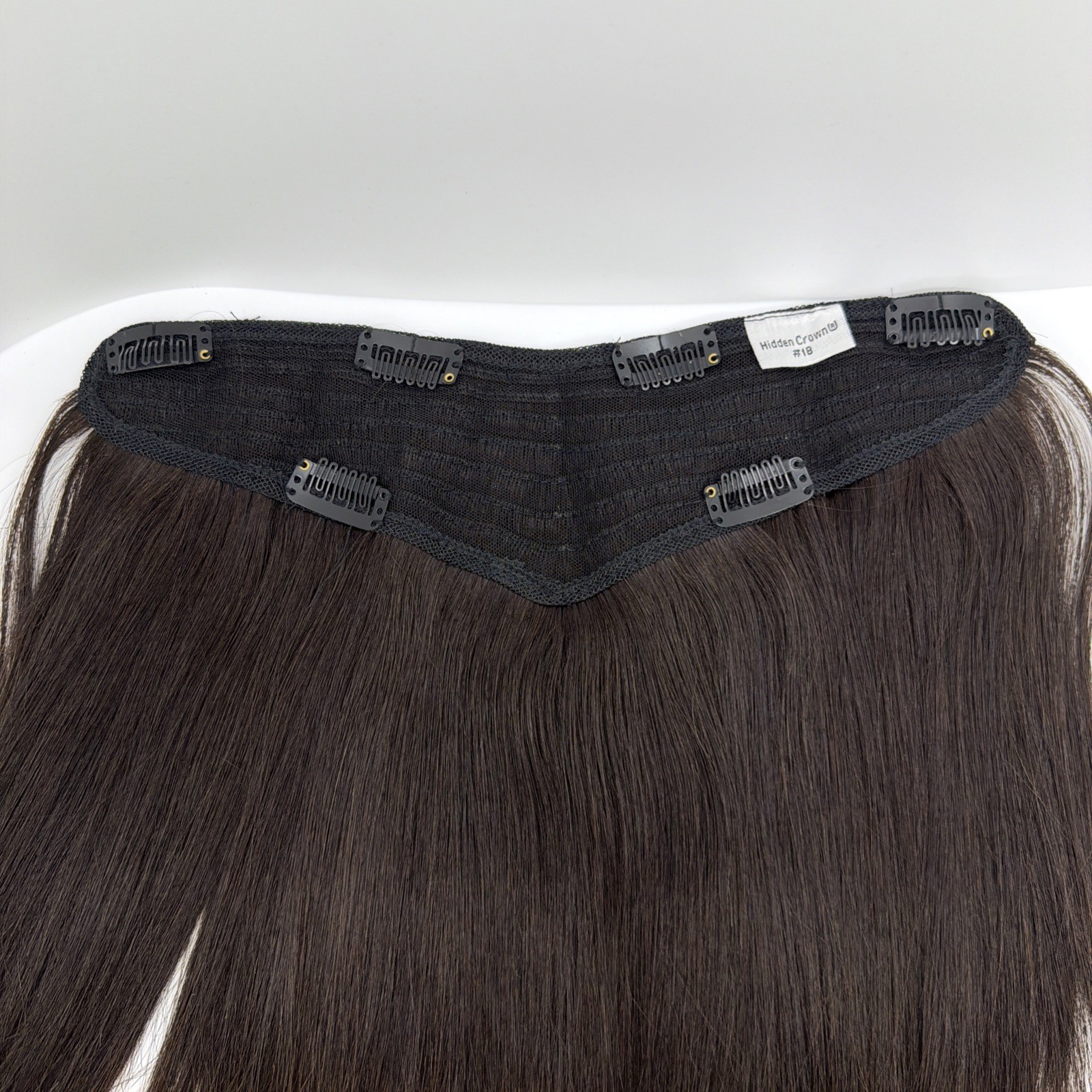 Hidden Crown V CLIP #1B Black V Clip In 12” Layered 6 Clip One Piece NEW
