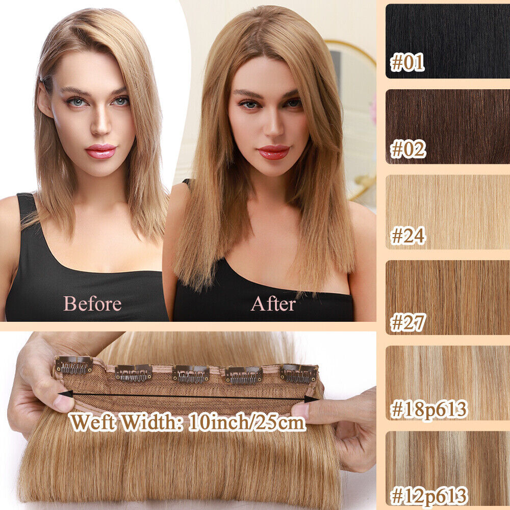 CLEARANCE One Piece Clip in Wavy Curly 100% Remy Human Hair Extensions Remy 24″