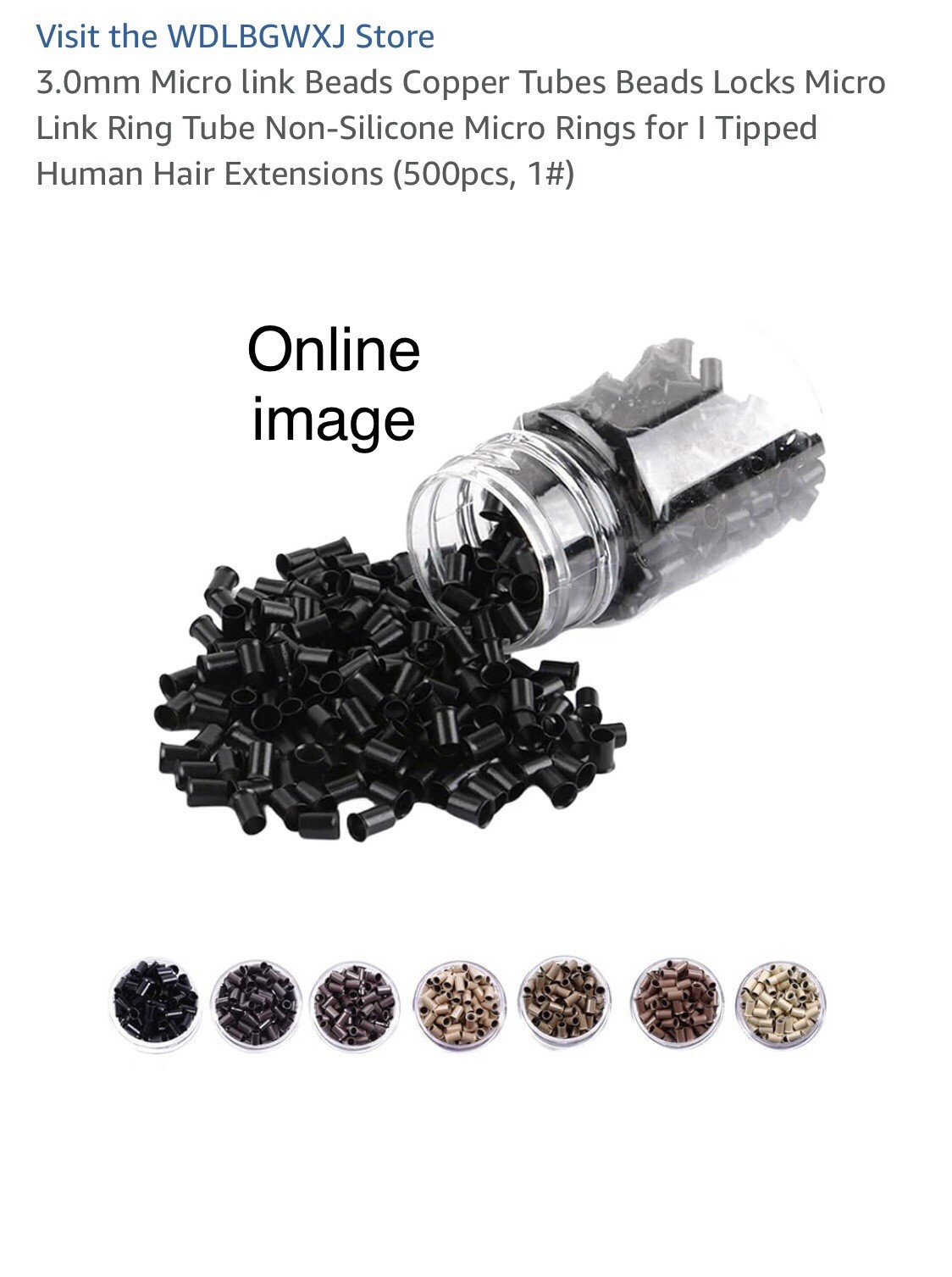 3.0mm Micro Link Beads Copper Tubes (500pcs, 11#)