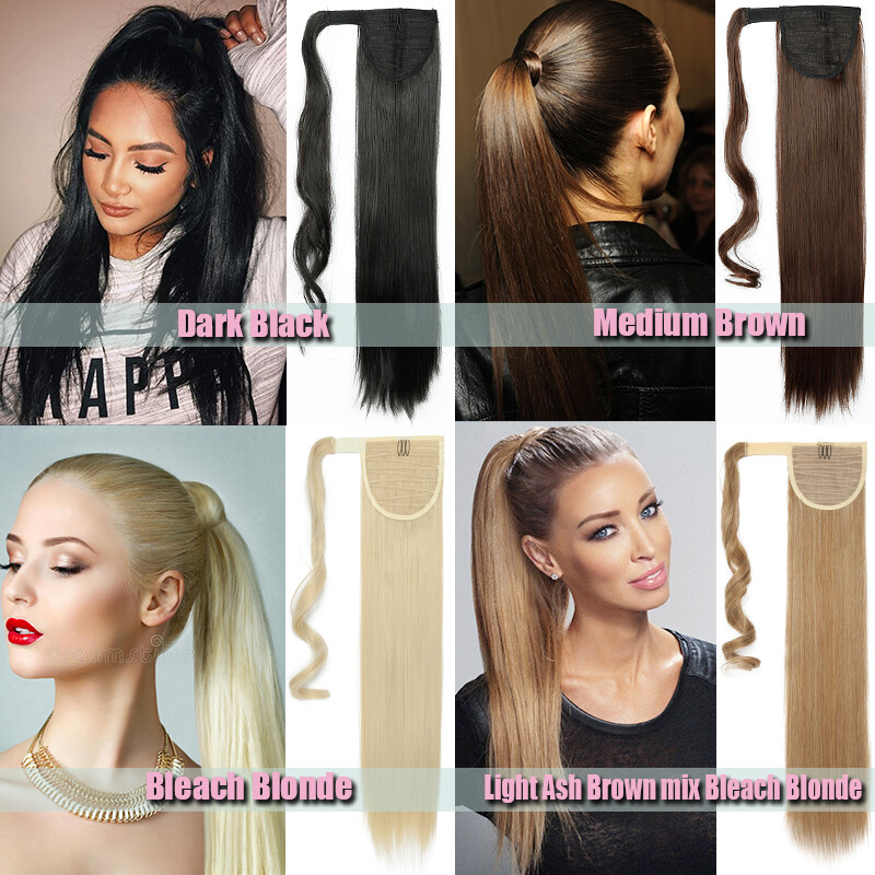 Real Thick 100% As Human Long Curly Drawstring Ponytail Clip In Hair Extension