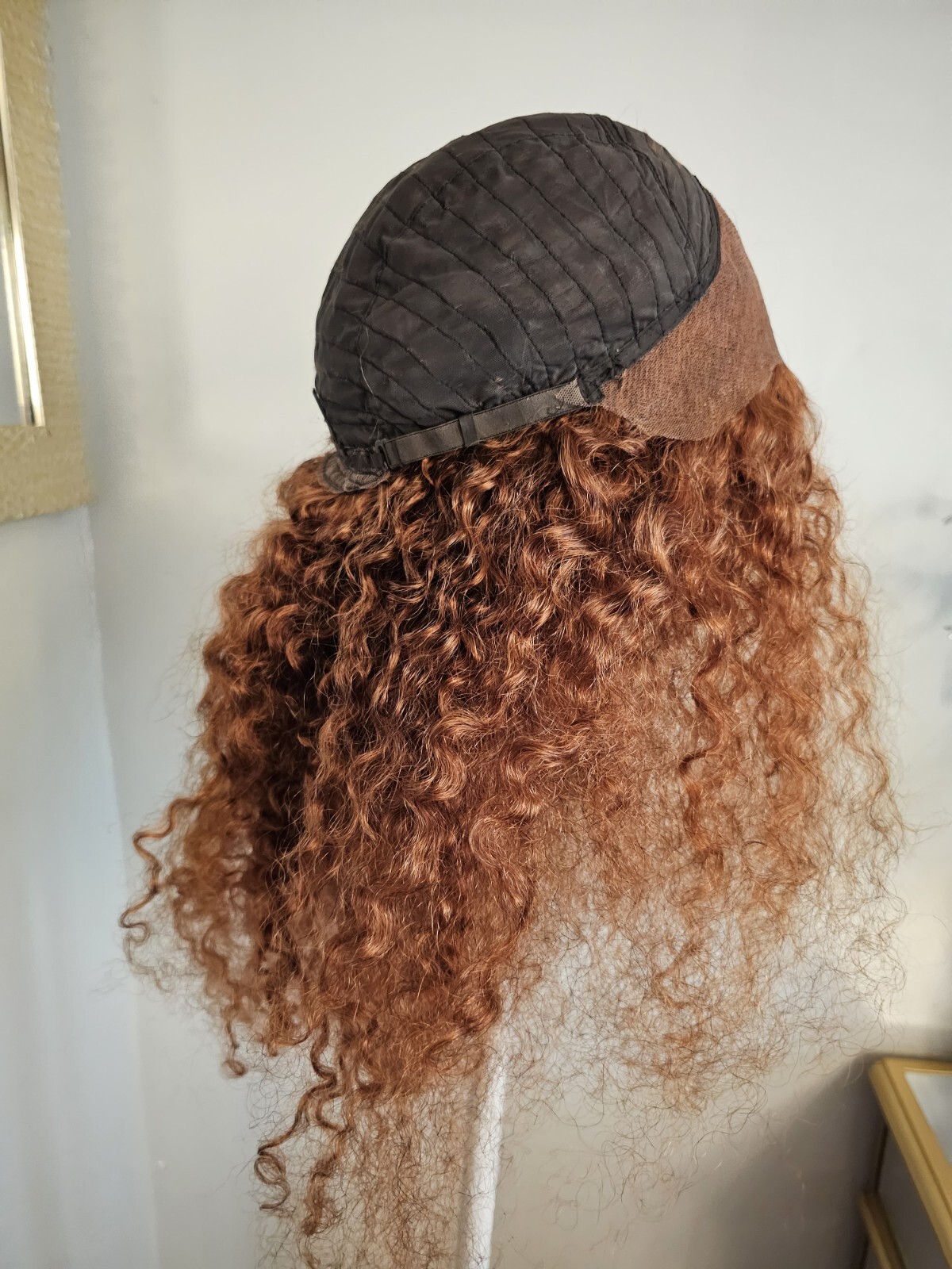High Quality regular Top 22 to 23″ curly wavy 100% Virgin Human Hair Lace Wig