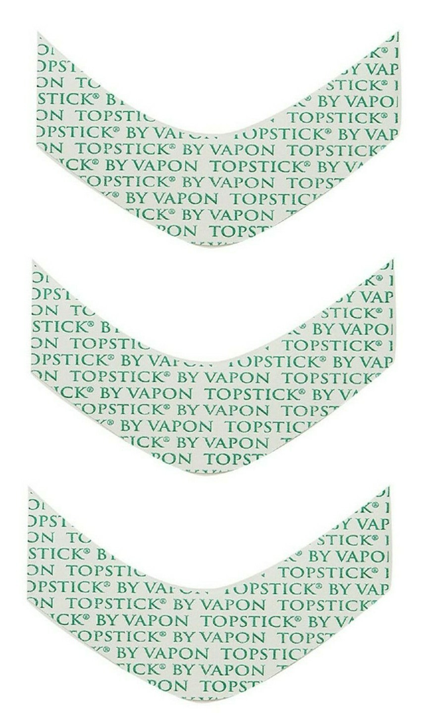 Vapon Topstick Custom Cut Front”B Curve”25 -Piece Clear,Double Sided Tape ~Wigs.