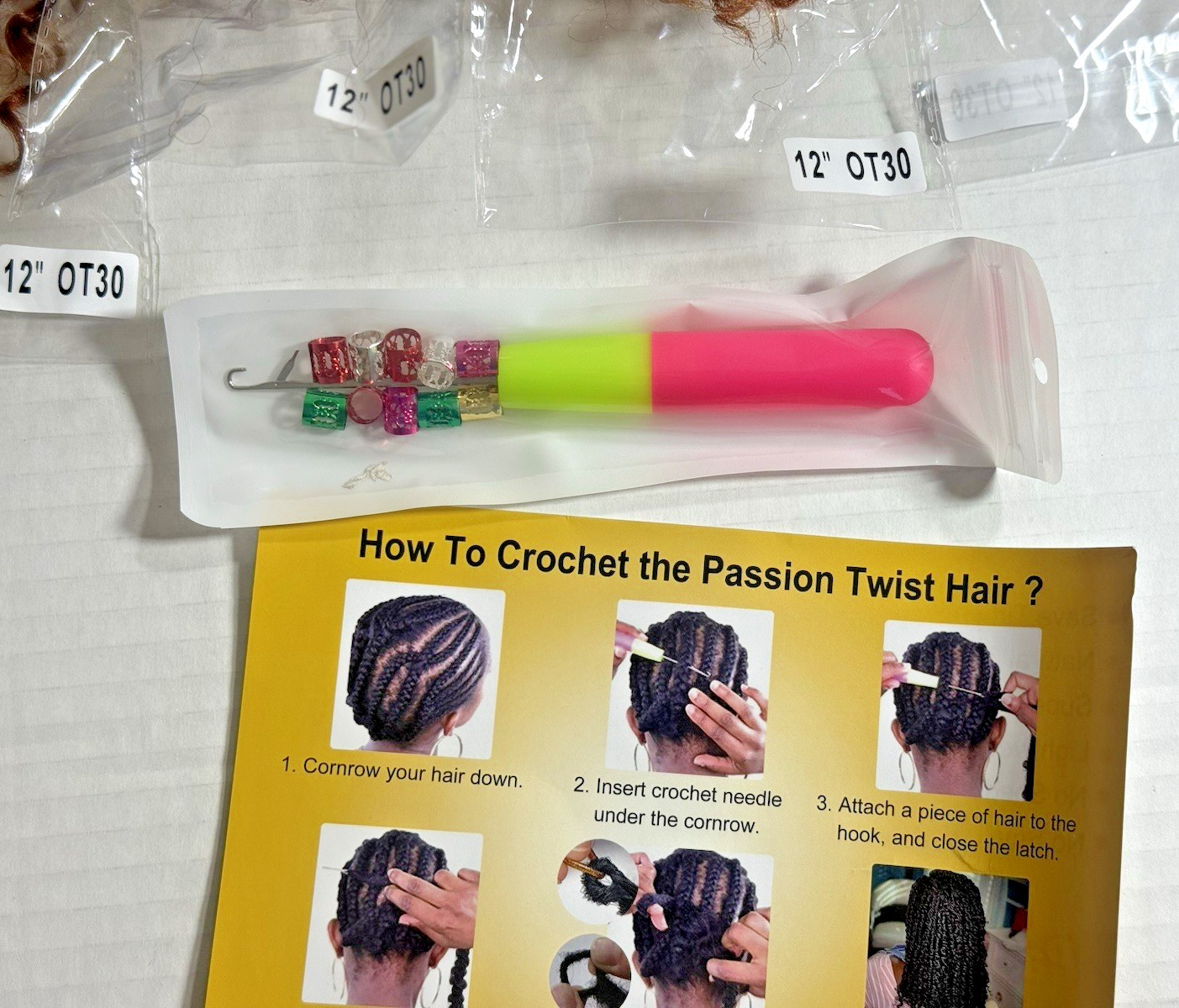 NEW NAYOO Passion Twist Crochet Hair 12 inch 8 Packs Curly Pre-twisted OT30