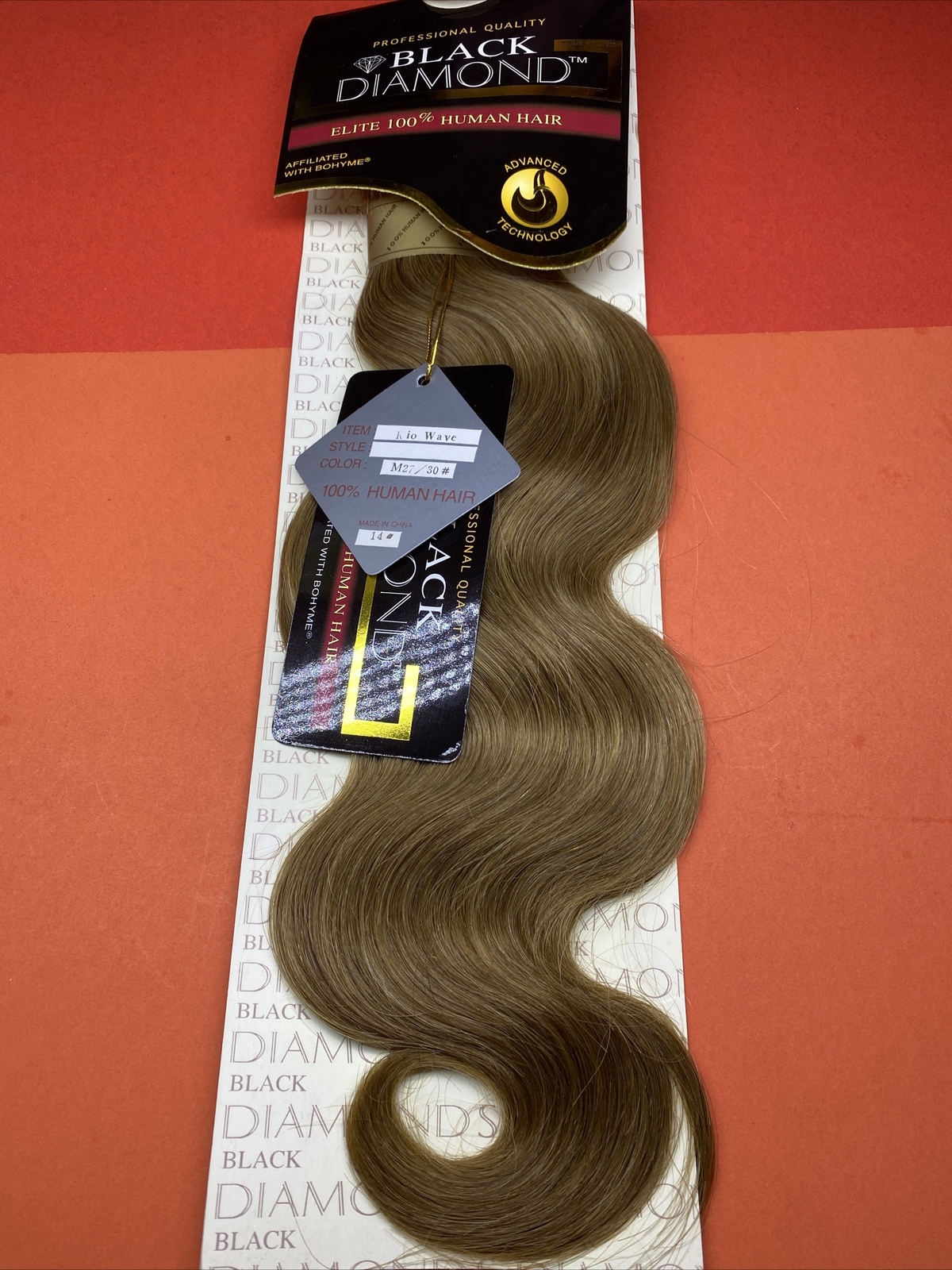 BLACK DIAMOND Human Weave Hair_RIO_WAVE_14″_#M27/30