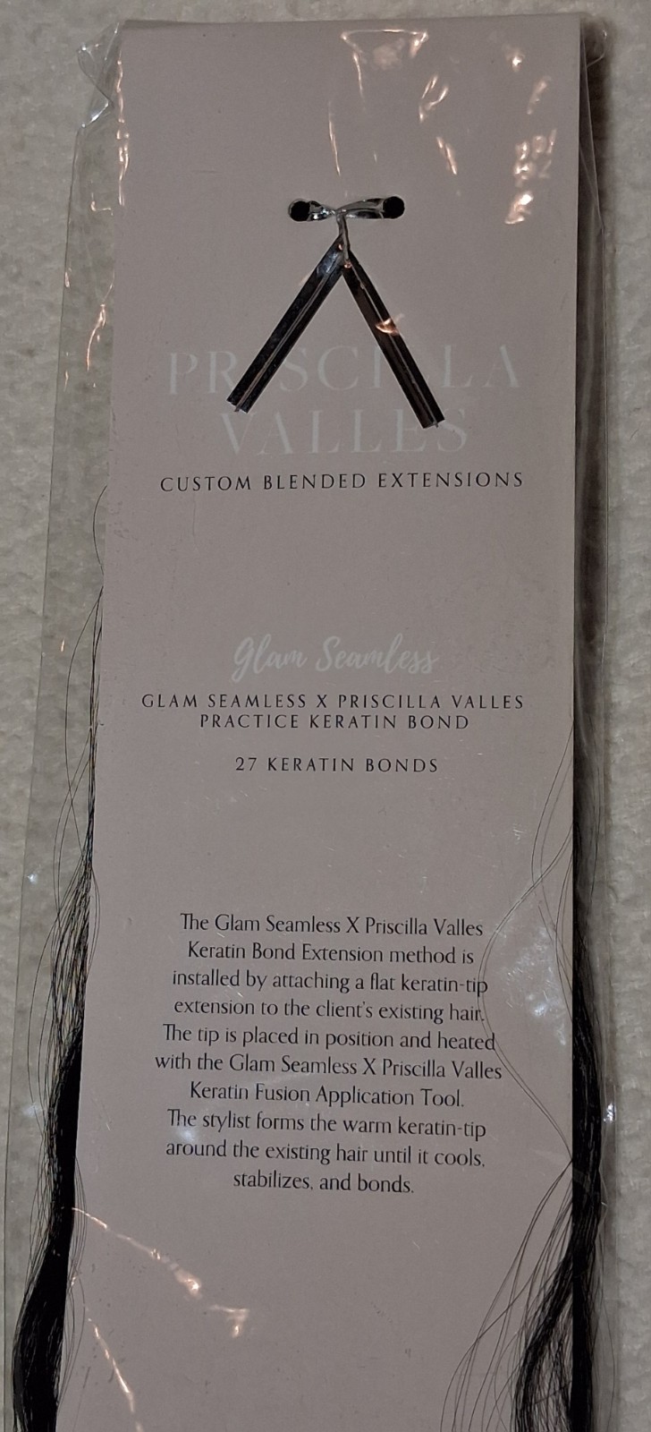 Priscilla Valles x Glam Seamless Keratin bond/ keratin blend Extensions