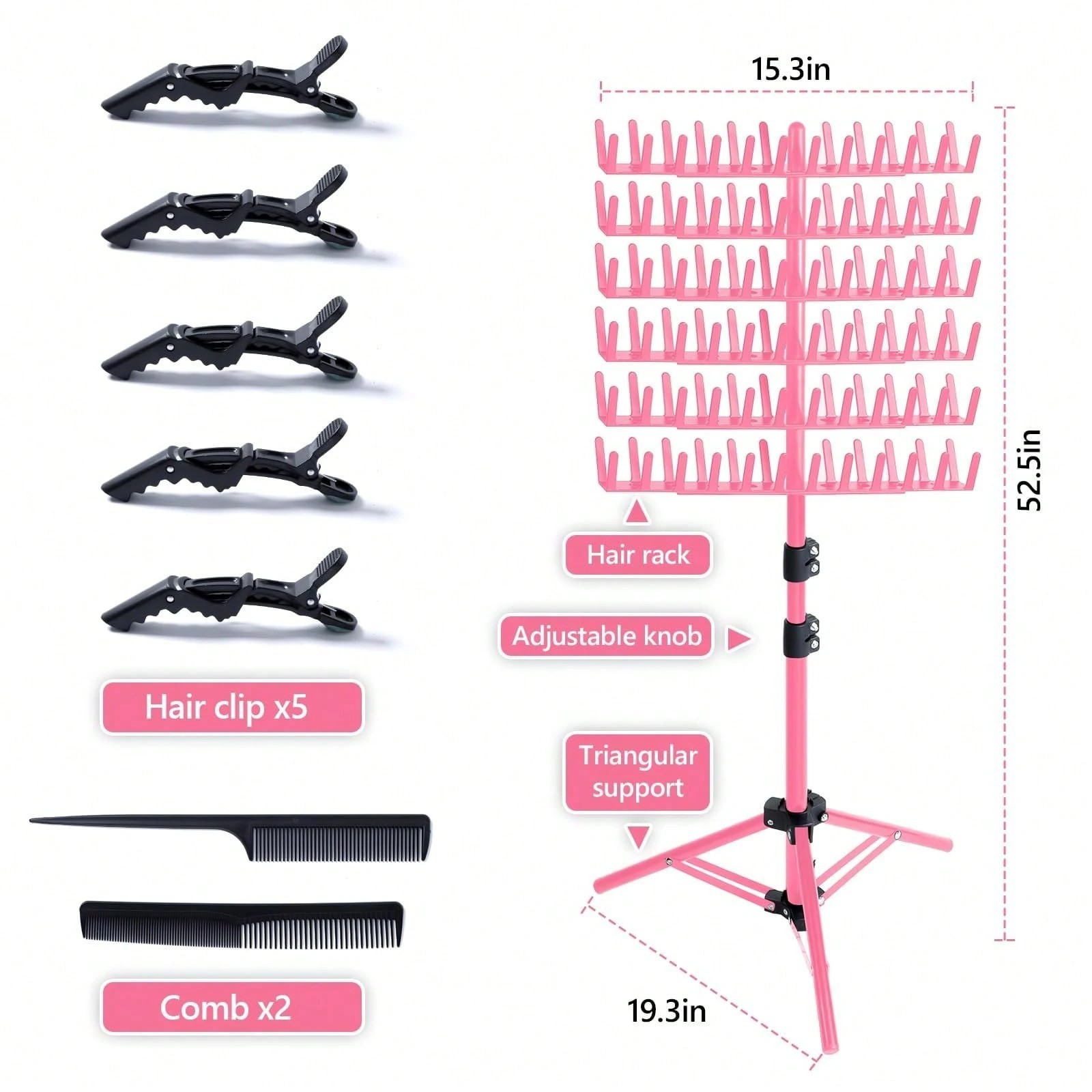 Quality Braiding Hair Rack Hair Extension Holder Hair Divider Stand Travel Cute