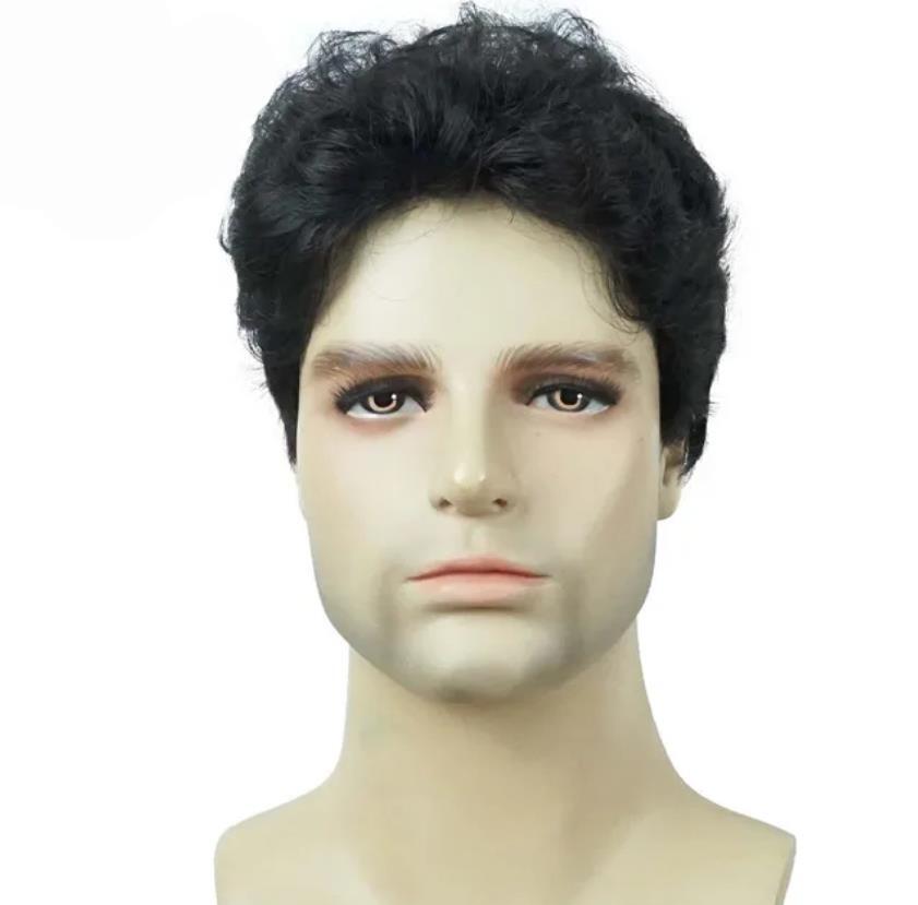 Light Brown Short Hair styles Men’s Natural Layered synthetic Hair Wig 6 Inch