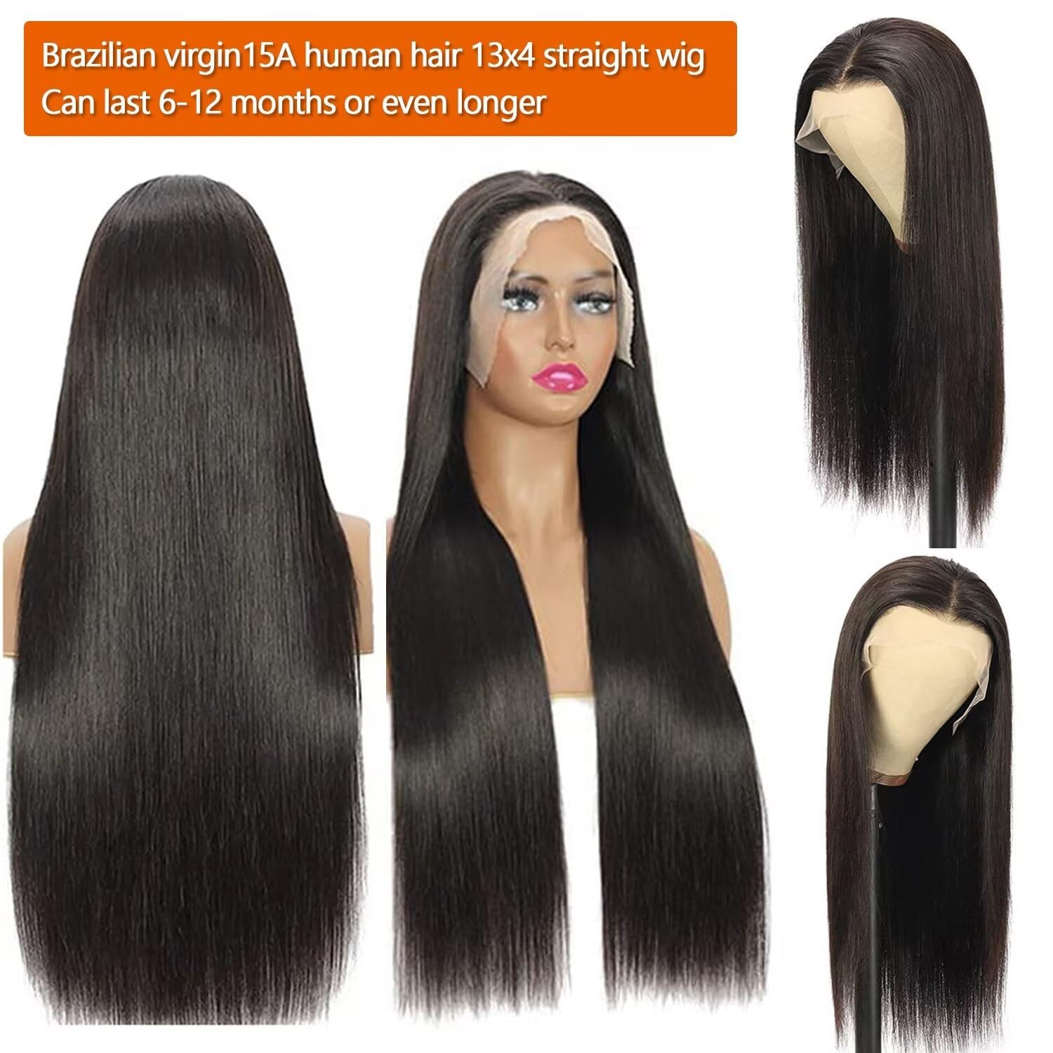 Lemoda 15A Lace Front Wigs Human Hair Straight Human Hair Wig 24 Inch Outlet