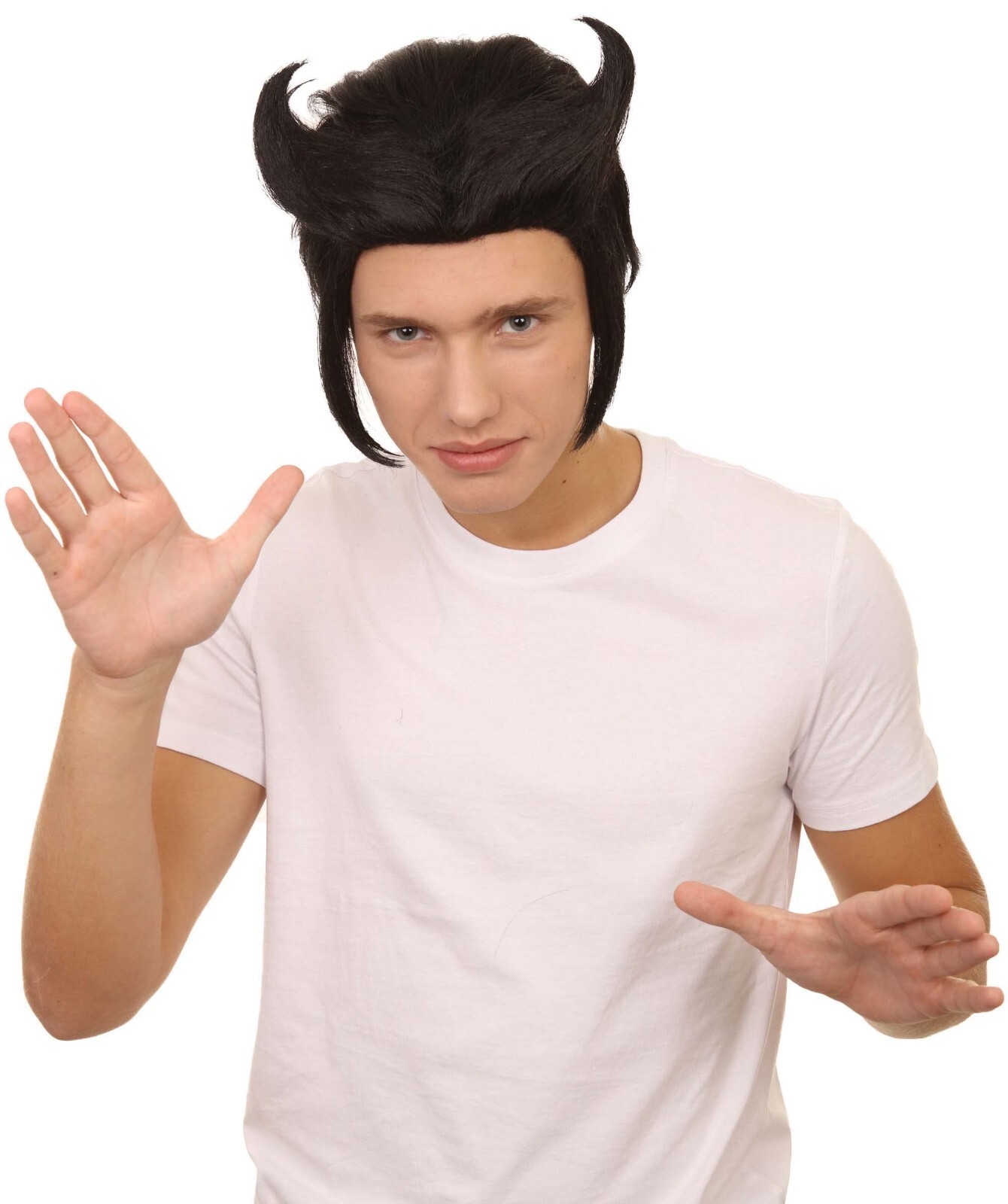 Black Devil Wig | Cosplay Halloween Wig | Premium Breathable Capless Cap HM-202