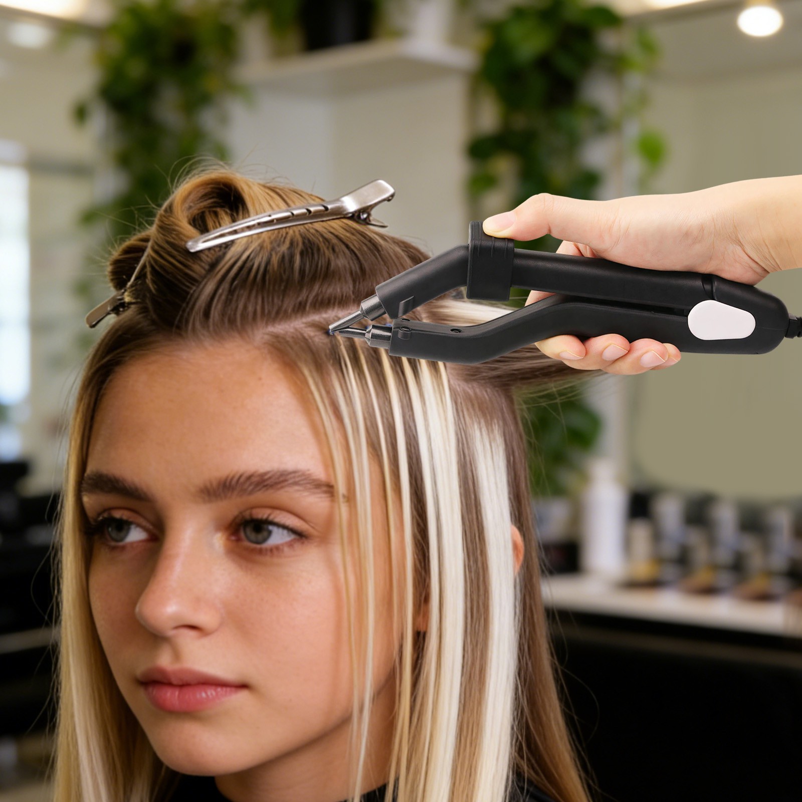 Modern Heating Hair Connector, Hair Extension Tool with Adjustable Temperature