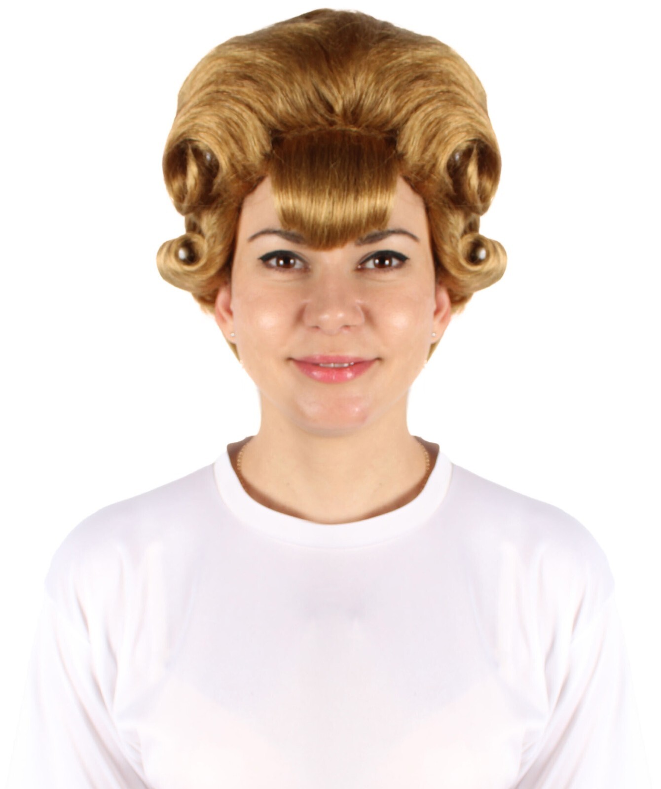 Adult Women’s British Model Blonde Wig, Best for Halloween, Flame-retardant