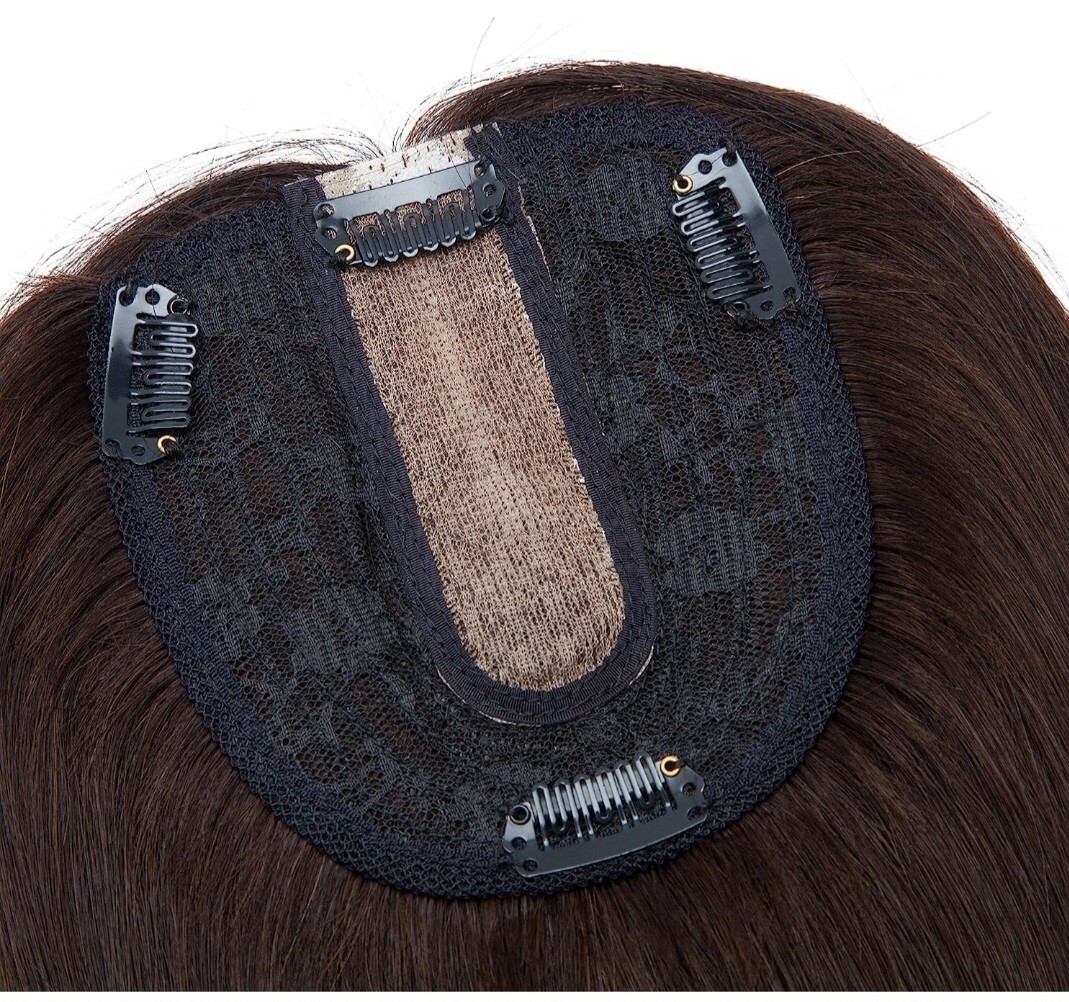 Rich Choices 100% Real Human Hair Silk Base Top Hairpiece One Piece 120% Density