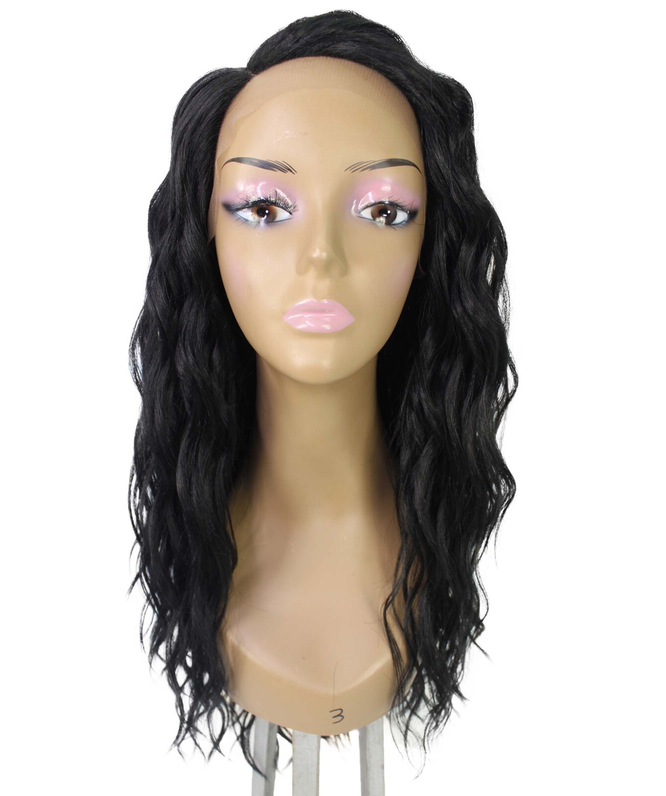 LUXLUXE Raven Wavy Layer 24 in Long L Part Wig, Heat Resistant Fibers, BL-0145
