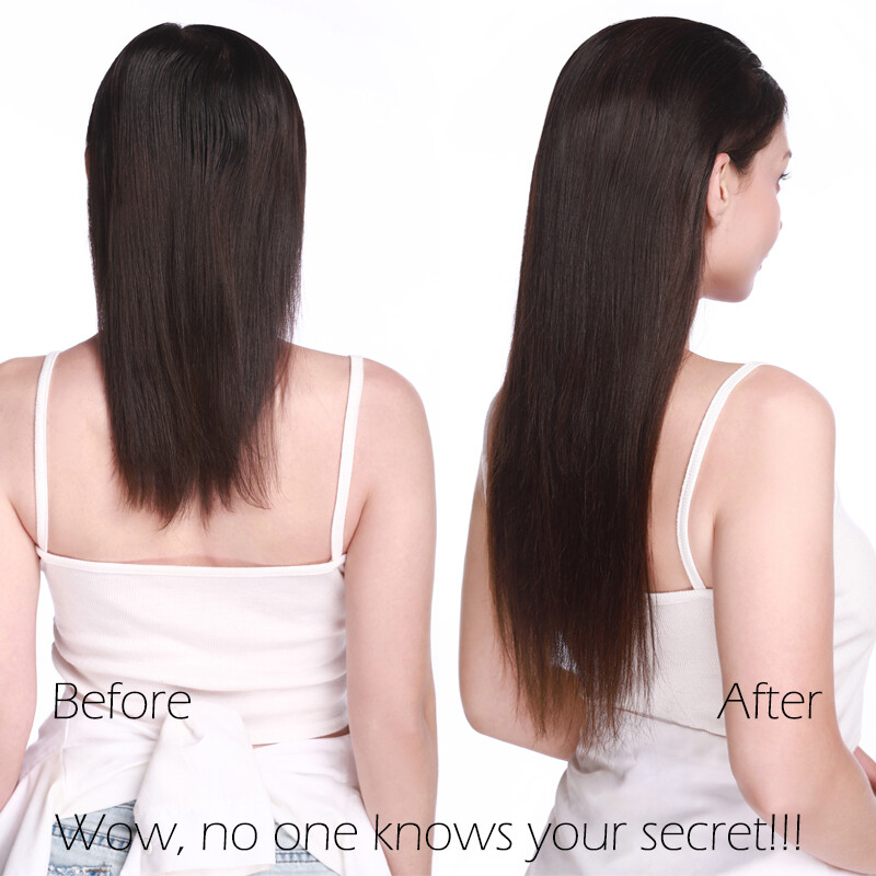 Extra Thick Double Weft Remy Clip In 100% Human Hair Extensions Full Head AAAAAA