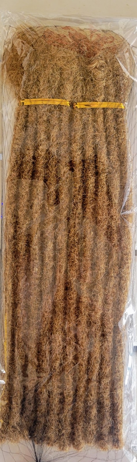 Human Hair Dreads Extensions Kit Light Brown 10″ .6cm Includes Accessories. IK7