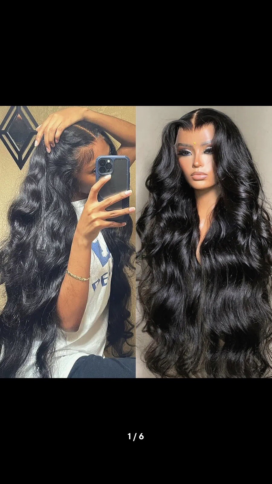 Hd 13×6 Body Wave Lace Frontal Human Hair Wigs Pre Plucked Women 36in 250% Densi
