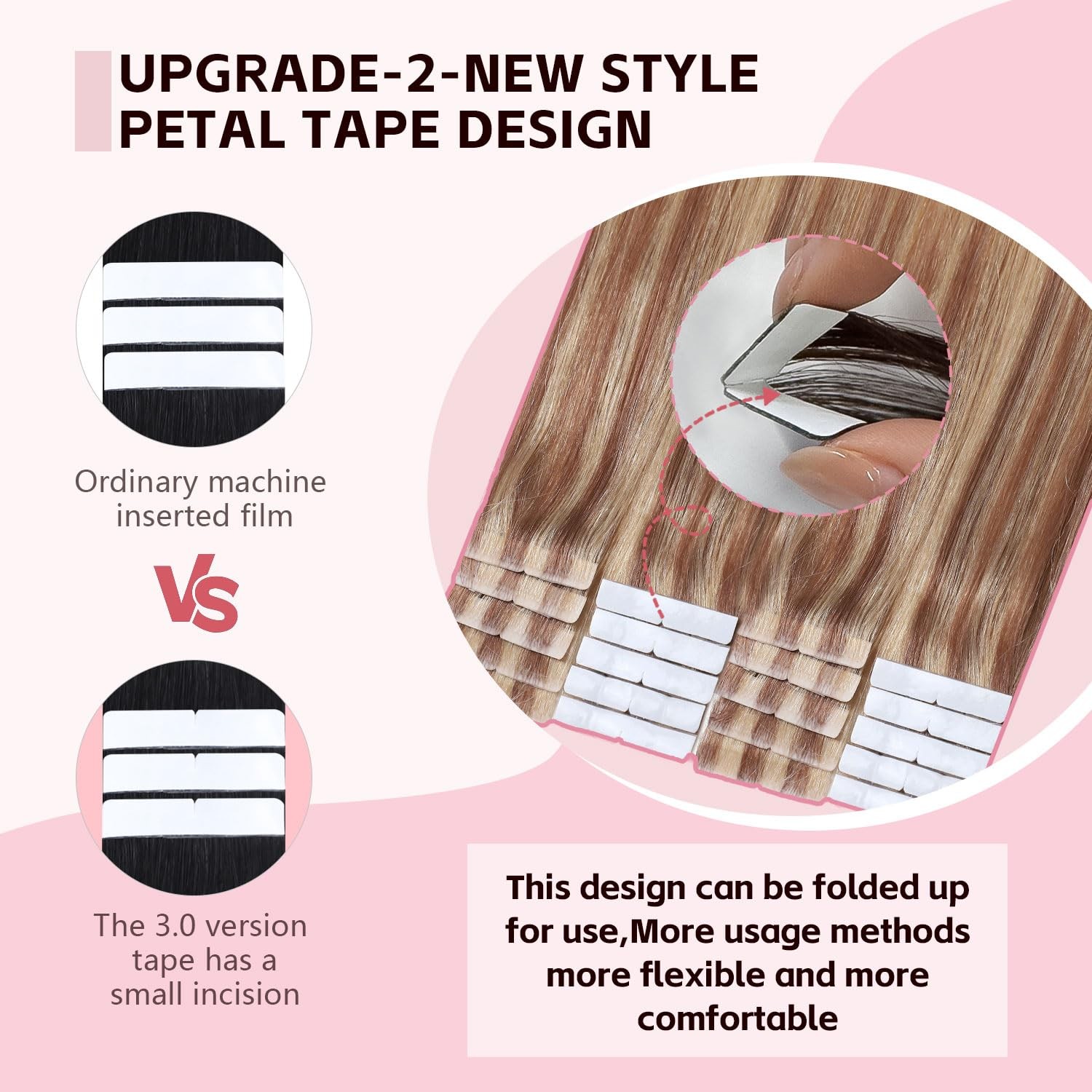 Sweetmet 3Rd-Generation Pro3.0 Invisible Tape In Hair Extensions Human Hair