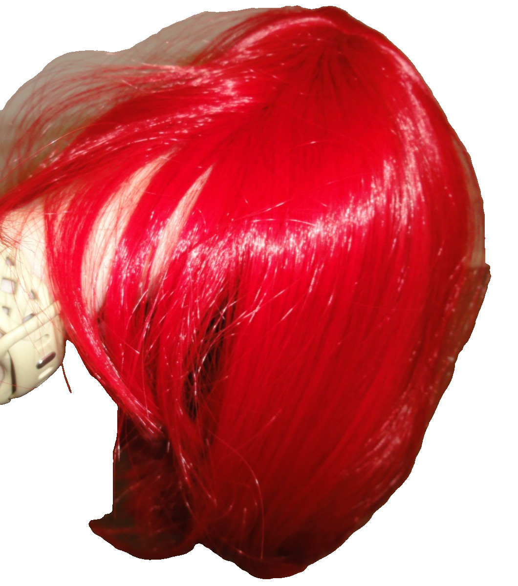 ! NEW ADULT 12 INCH BRIGHT RED SHORT STRAIGHT BOB WIG WITH BANGS & WIG CAP