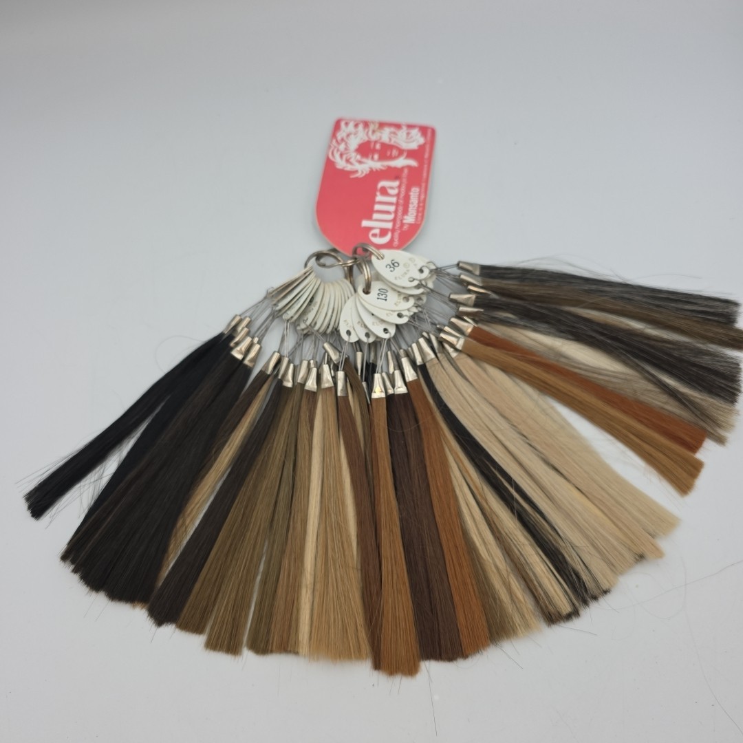 Vintage Hair Color Sample Swatch Chart Ring Wig Elura By Mosanto Acrylic Fiber