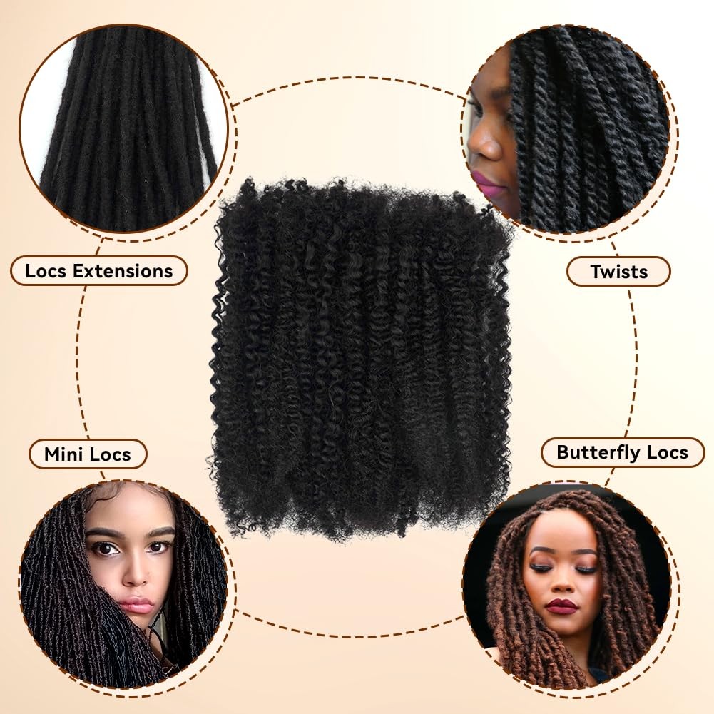 100% Human Hair Afro Kinky Bulk Hair Extensions Dreadlocks Hair Kinky Curly