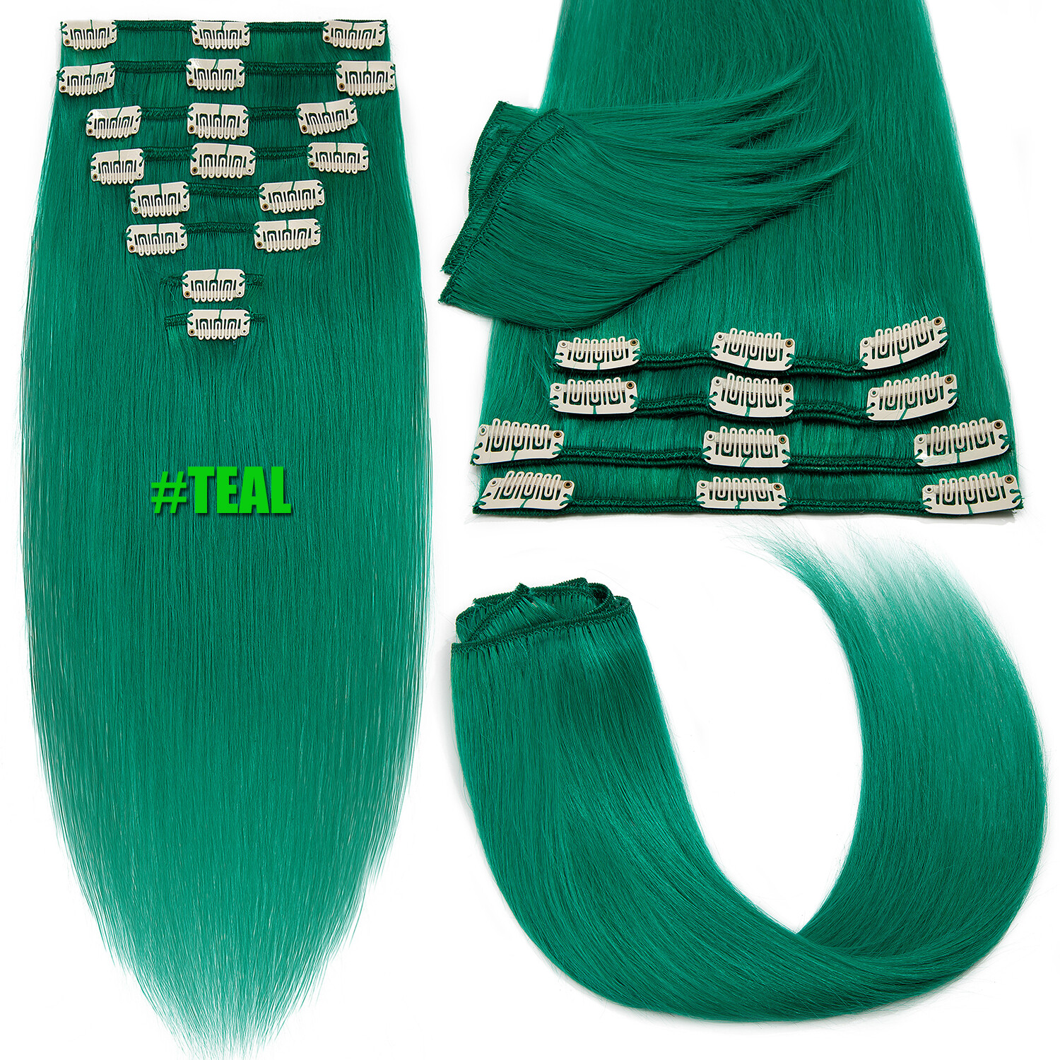 Balayage Clip In Human Hair Extensions 100%Real Remy Hair Full Head US CLEARANCE