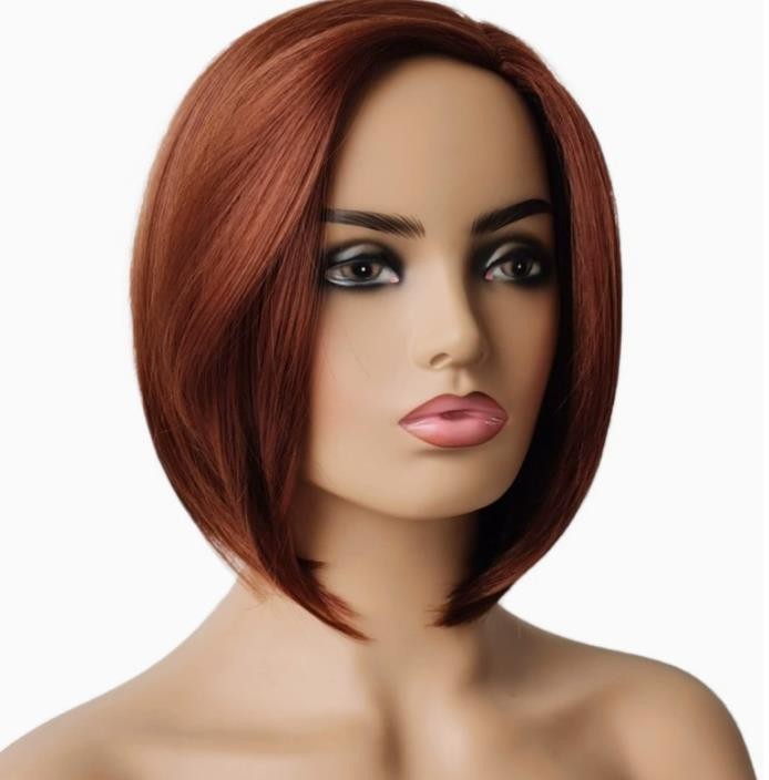 2026 Women Brown Blonde mix Short Hair Wigs Daily Party Natural Full Wig