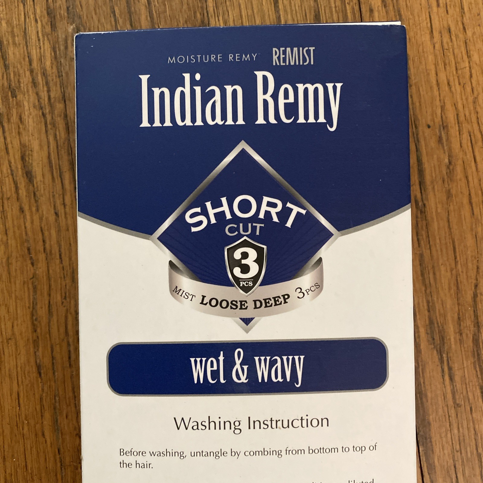 NIB Moisture Remy Rain Indian 100% Human Hair Wet & Wavy 3PcShort Cut Loose Deep