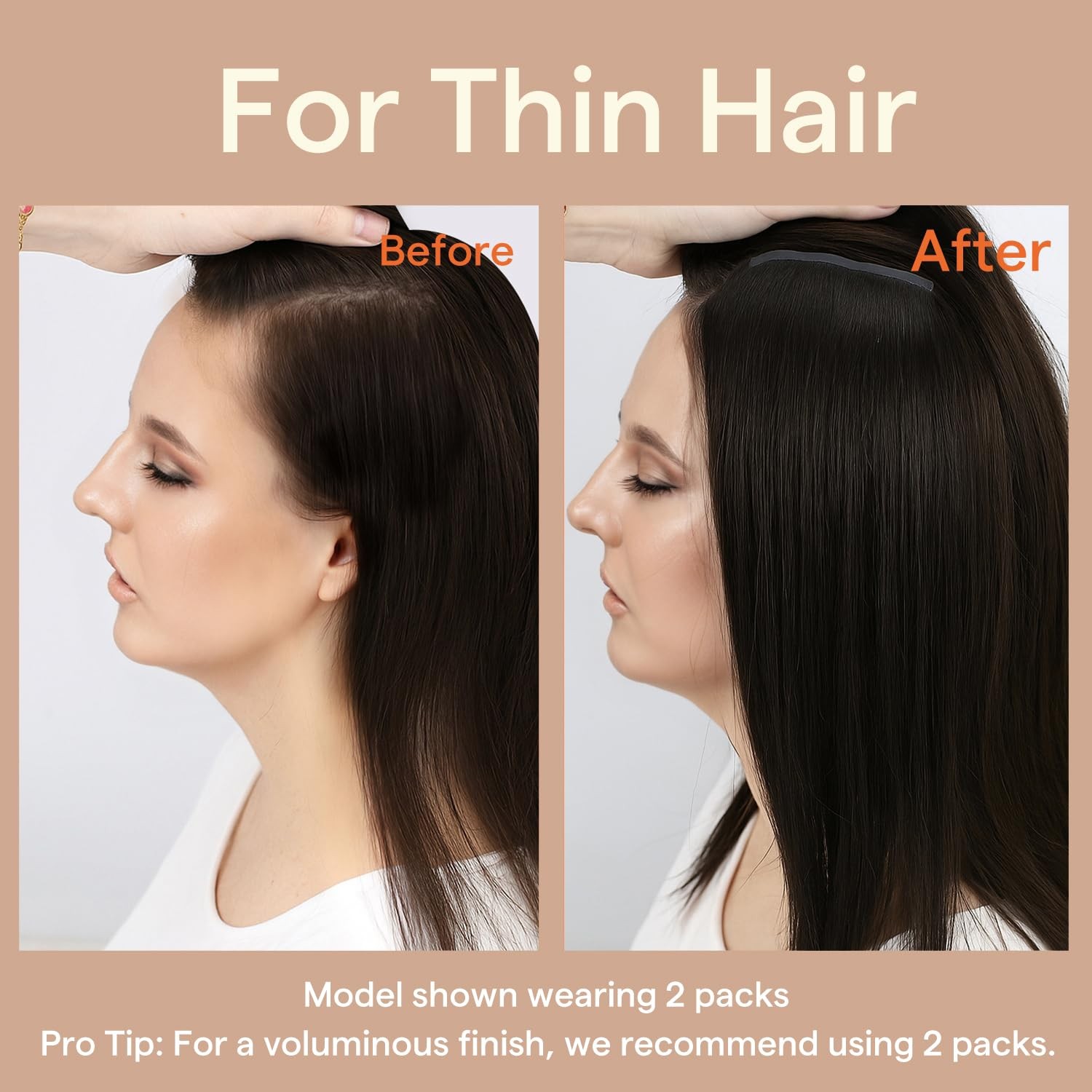 Hair Fill-ins Clip in, Balayage Brown Blonde 12 Inch 55g 4 Pcs