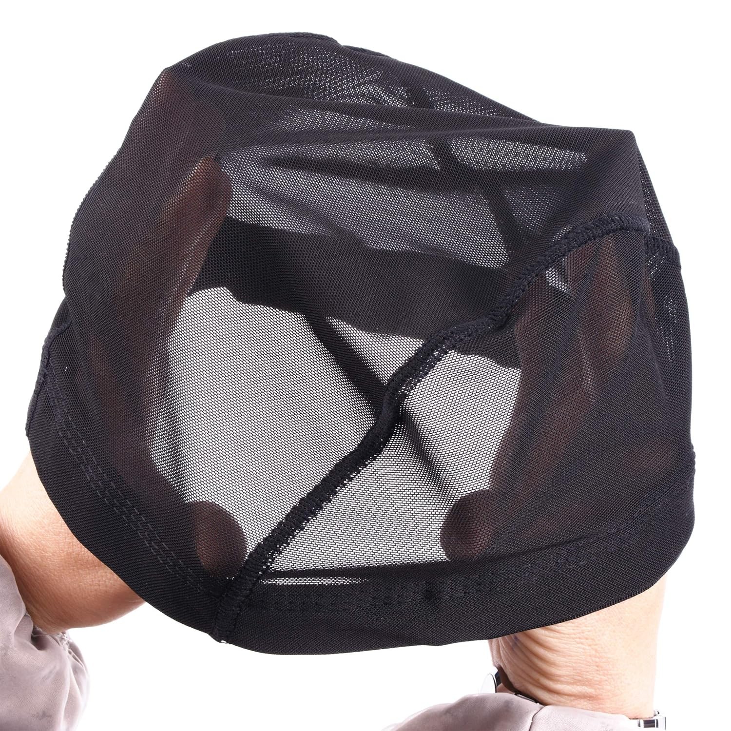 YANTAISIYU 2 PCS/Lot Black Mesh Cap Wig Small (2 Count), 2 pcs cap