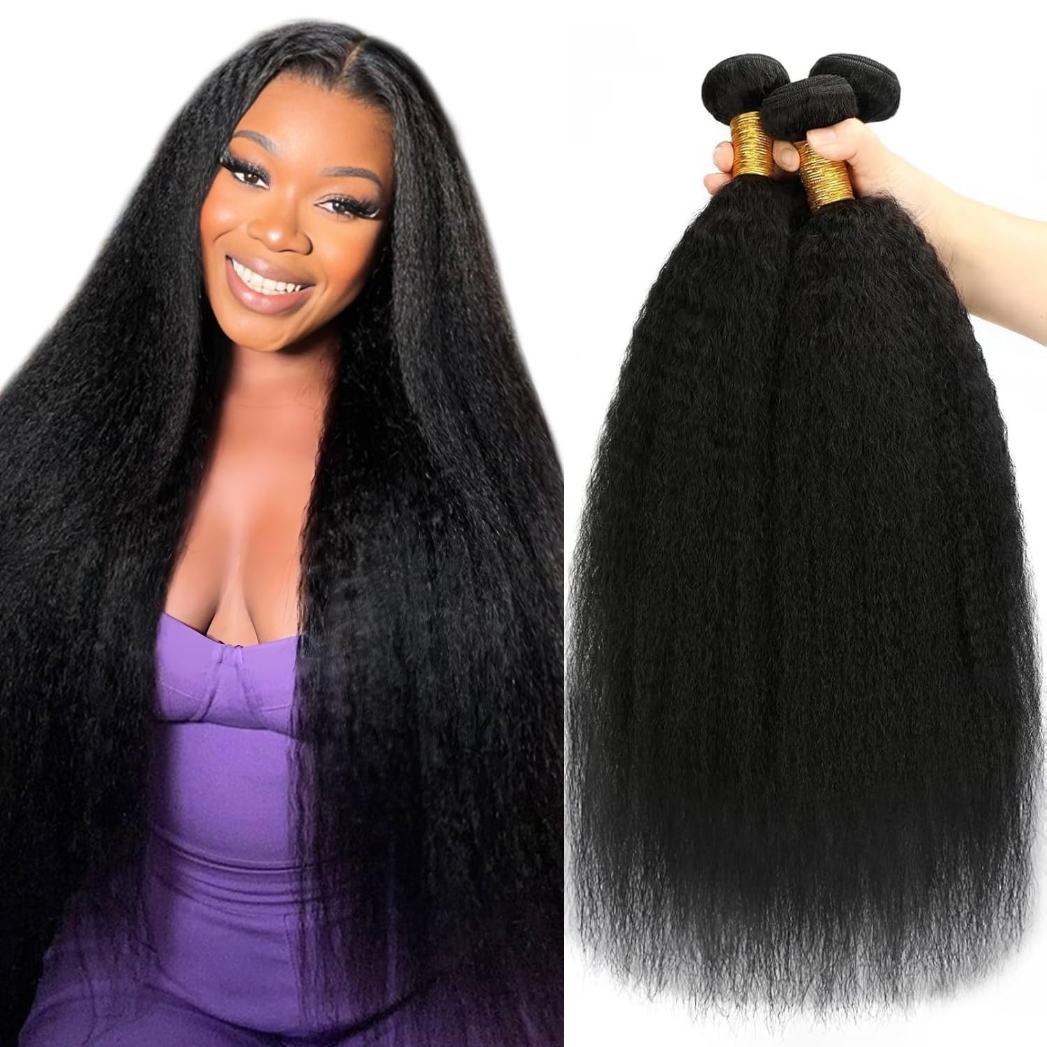 Peruvian Yaki Straight 3 Bundles 300g Human Hair Extensions Virgin Hair Weaves