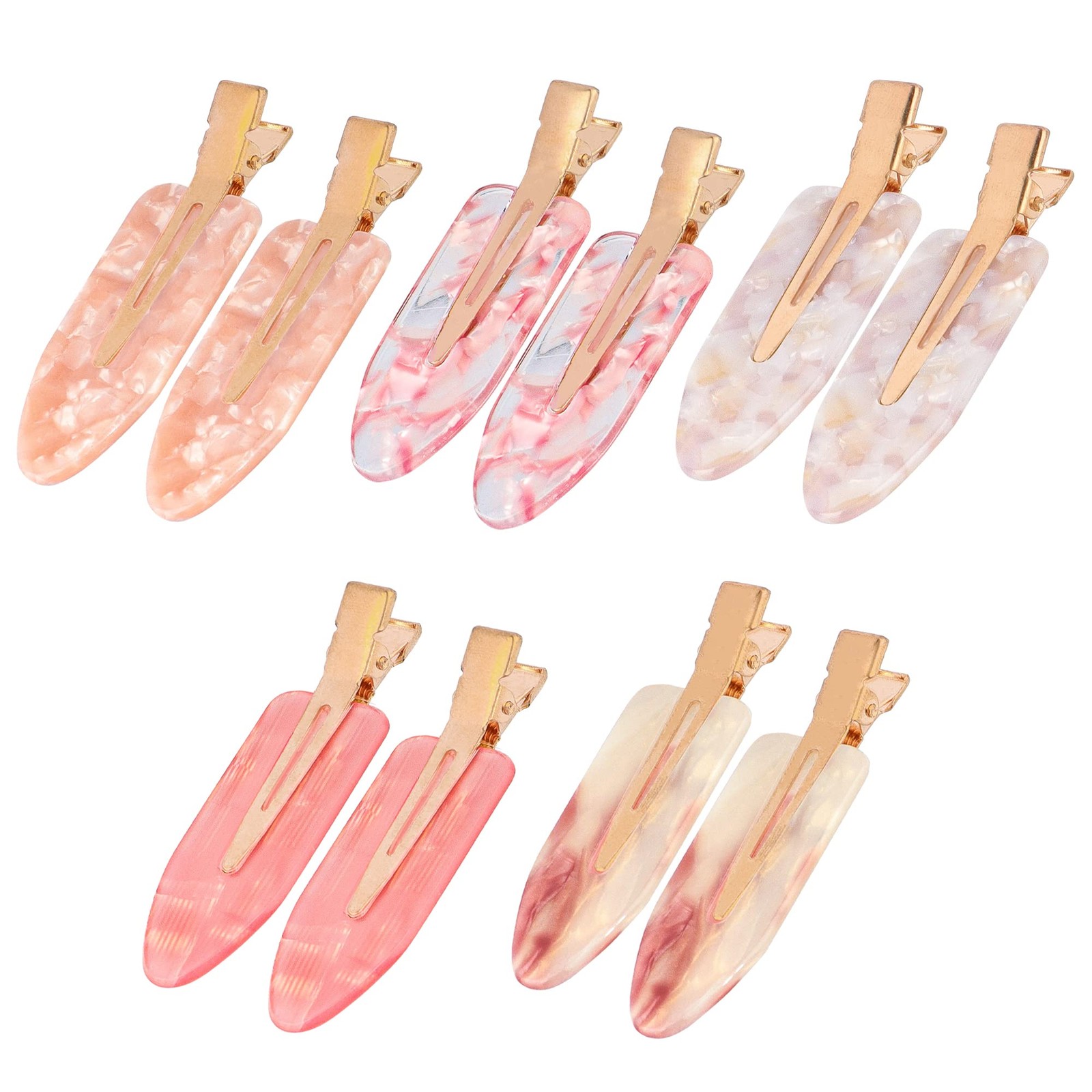 Magicsky 10PCS No Bend Hair Clips for 10 Count (Pack of 1), Opal Pink