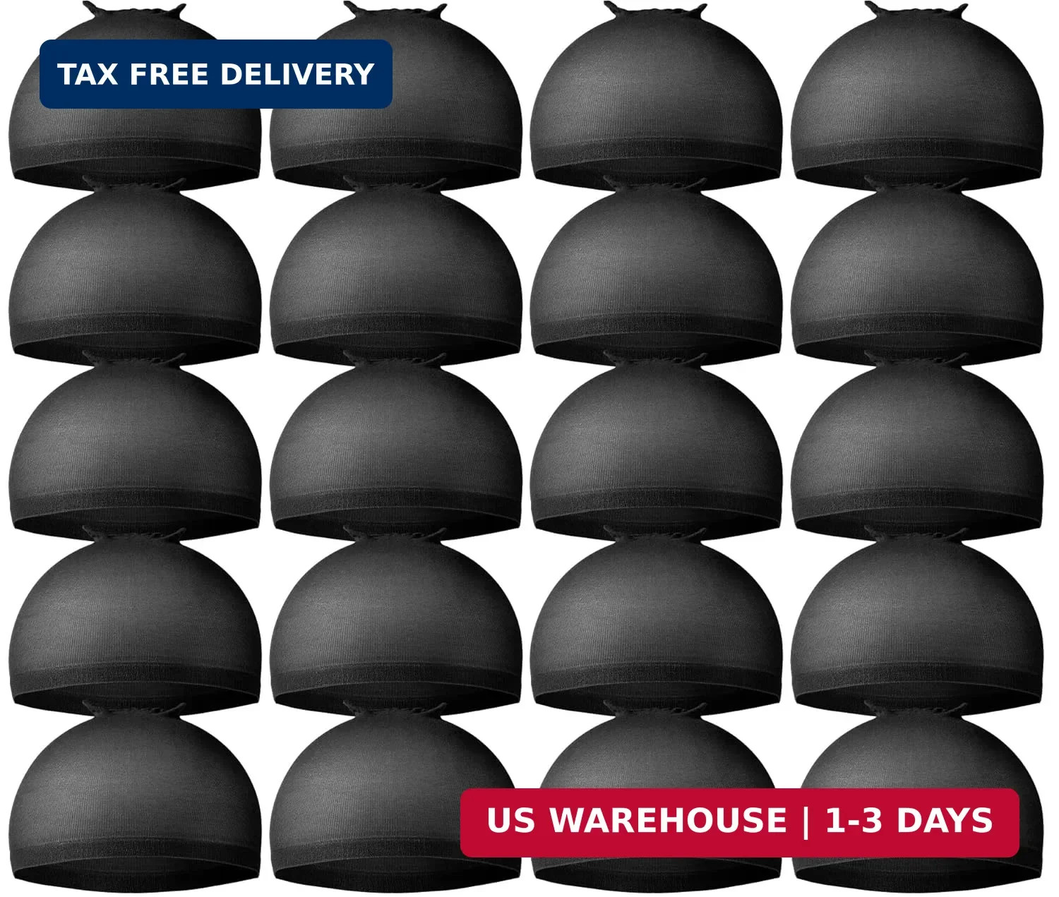 Teenitor Wig Cap,Black Wig Cap 20 Pieces Wig Caps, Black Stocking Caps for Men,