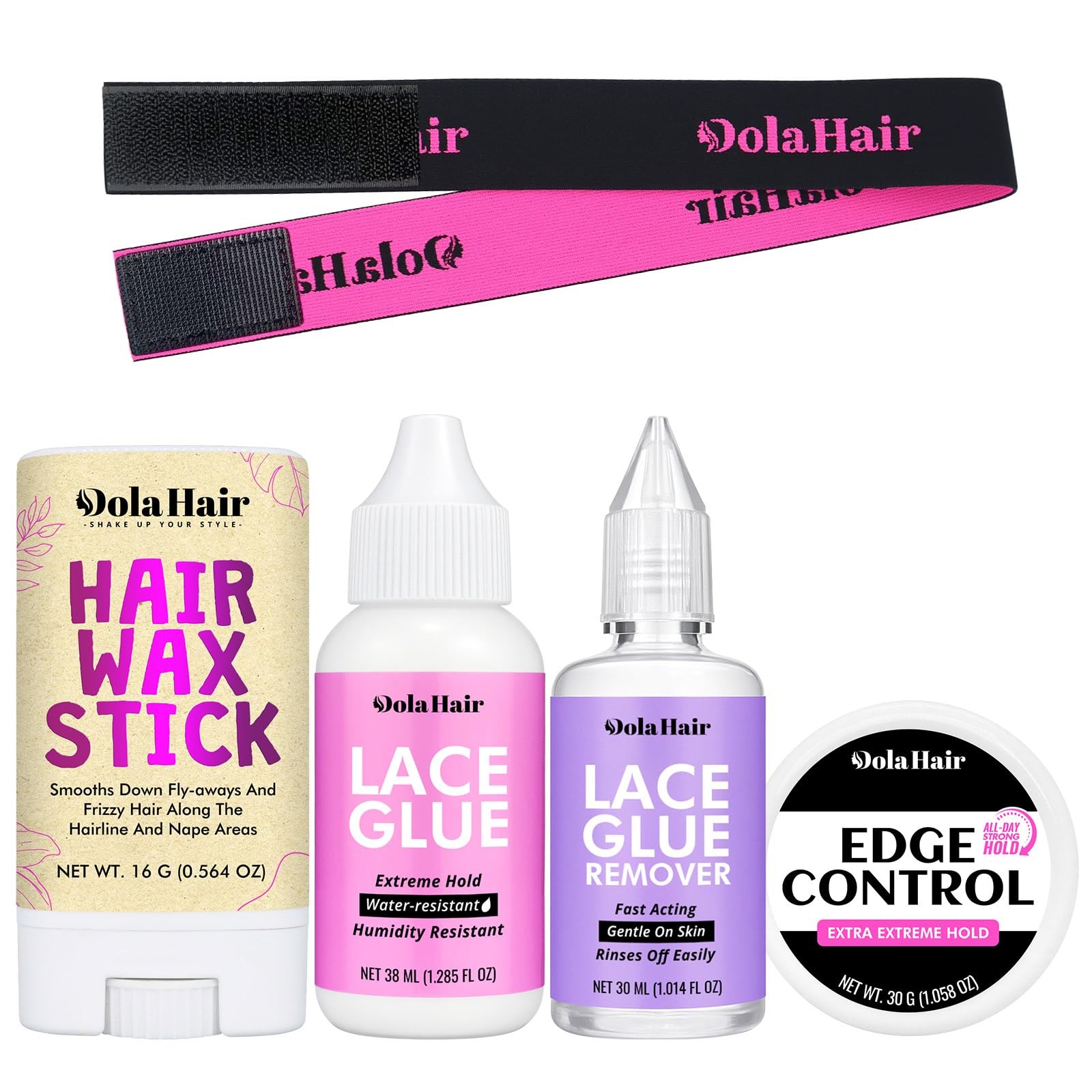 Dolahair Lace Wig Glue Kit Waterproof Lace Front Adhesive for Wigs Glue Kit5pcs