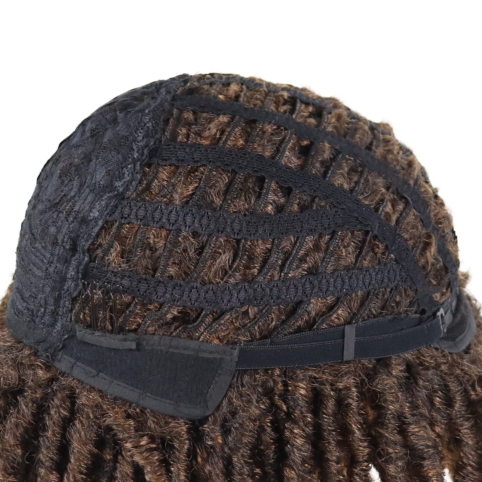 Gnimegil Short Braided Wig – Afro Bob Ombre Brown Crochet Twist Hair Dreadlocks