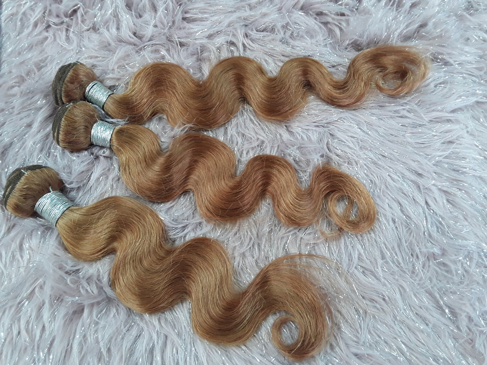 12AA 18+20+22INCHES BRAZILIAN HUMAN HAIR BODY WAVES AUBURN BROWN COLOUR 30# 300g