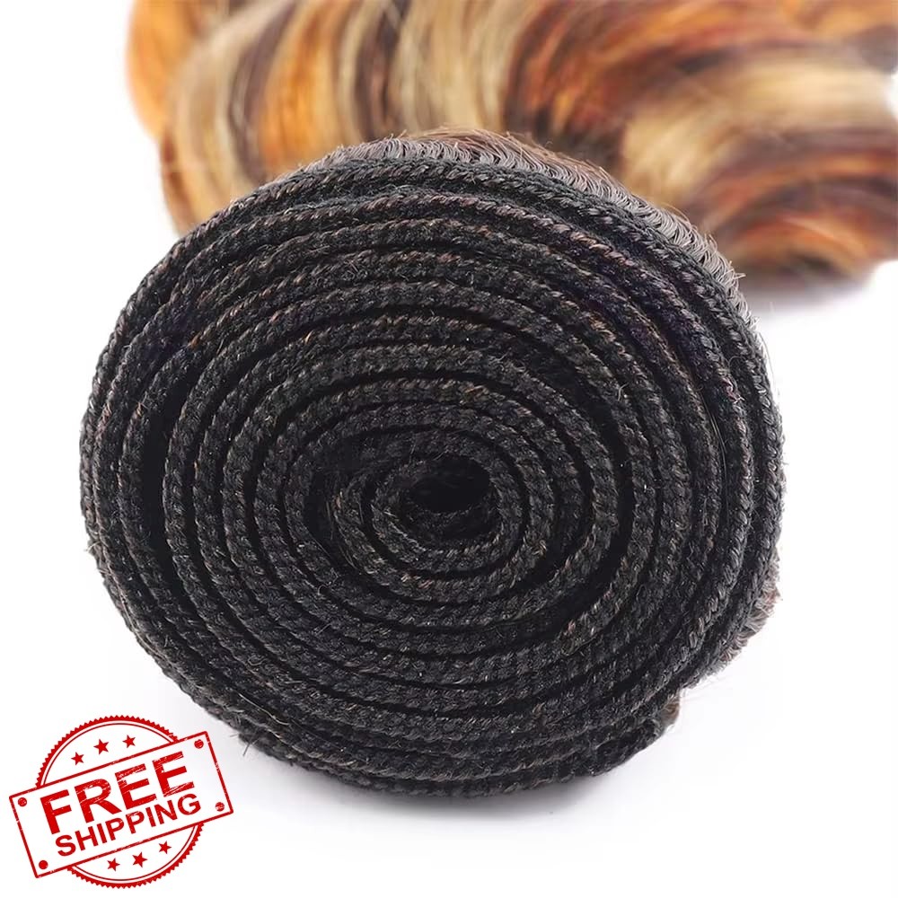 20 20 20 Inch Copper Red Bundles Human Hair Deep Wave Bundle P33/27 Highlight…