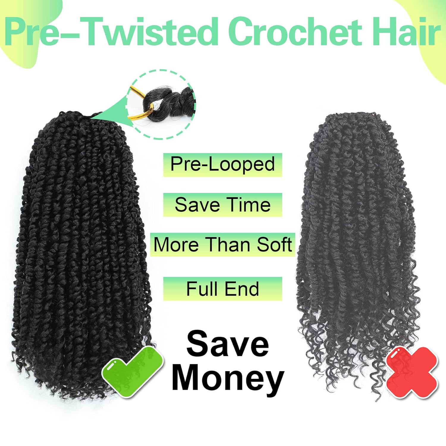 Passion Twist Crochet Hair 10Inch Passion Twist Hair 8 Packs Pre Looped Short Pa