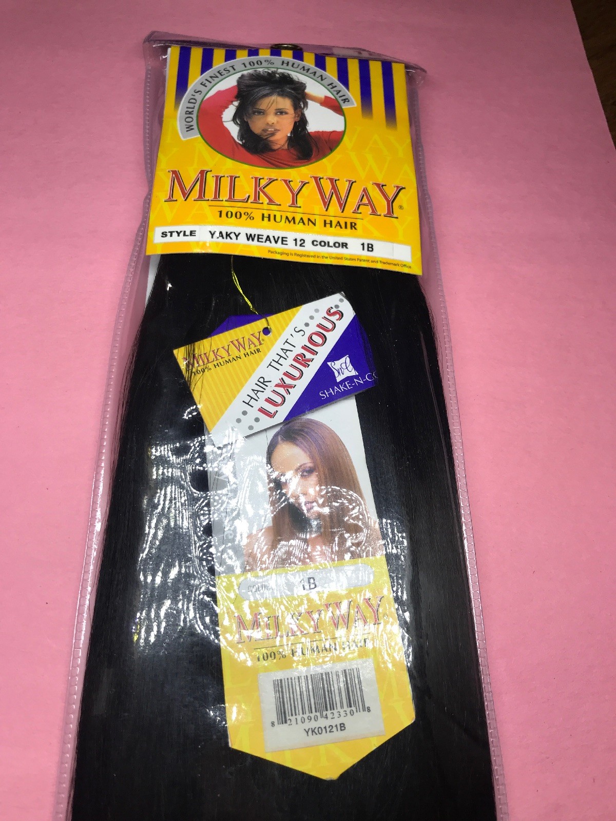 Milkyway 100% Human Hair Yaky Weave_12″_#1B
