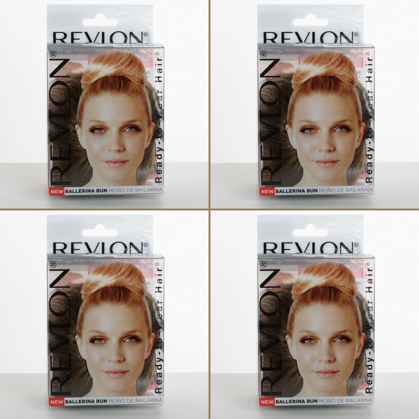 Lot of 4 REVLON BALLERINA BUN READY TO WEAR HAIR PIECE Frosted Easy To Use 