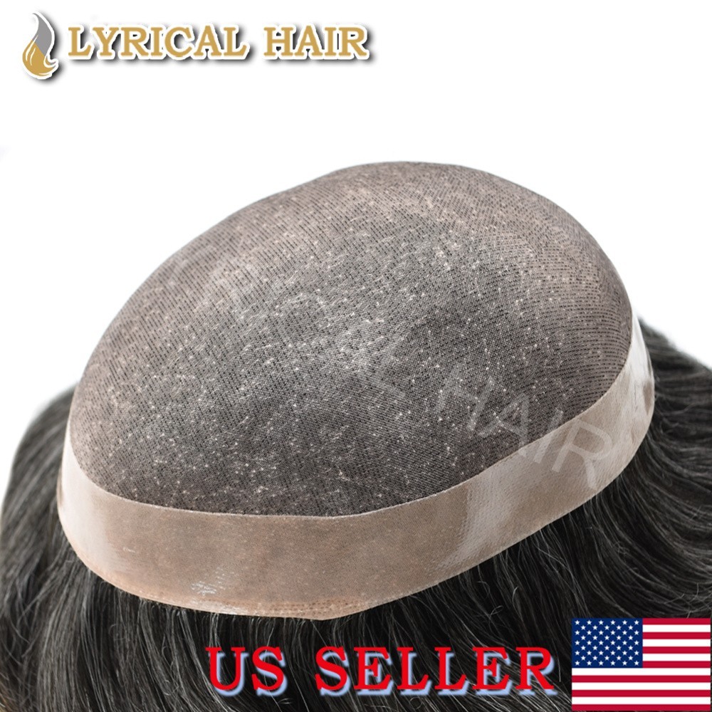 Lyrical Hair Mens Toupee Fine Mono Lace Human Hair System Monofilament Hairpiece