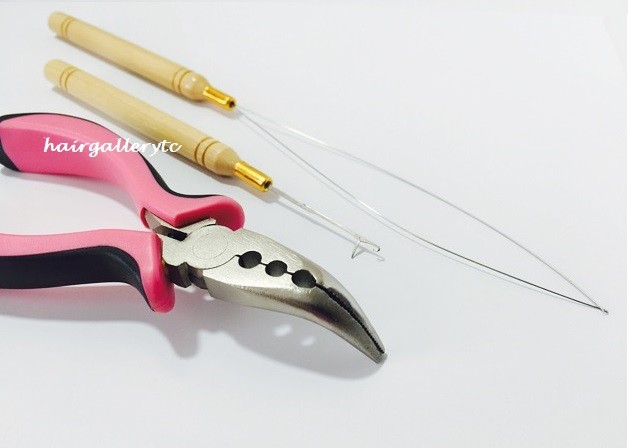 Feather Hair Extension Tool Kit for Micro Hair Beads I Tip Loop Hook Pliers USA