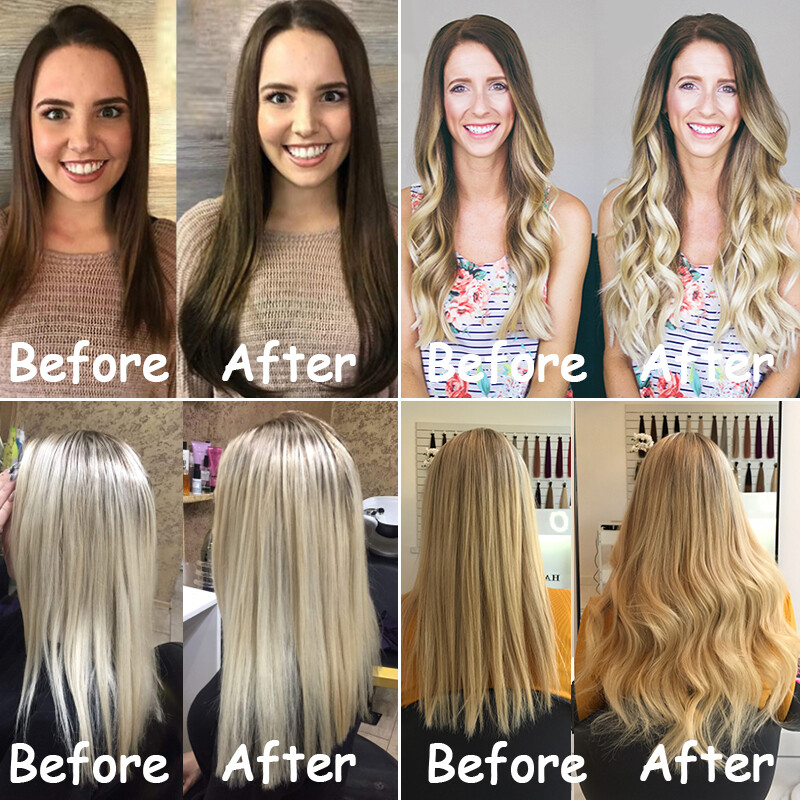 Tape In Remy Human Hair Extensions Russian Skin Weft Full Head Real Human Hair