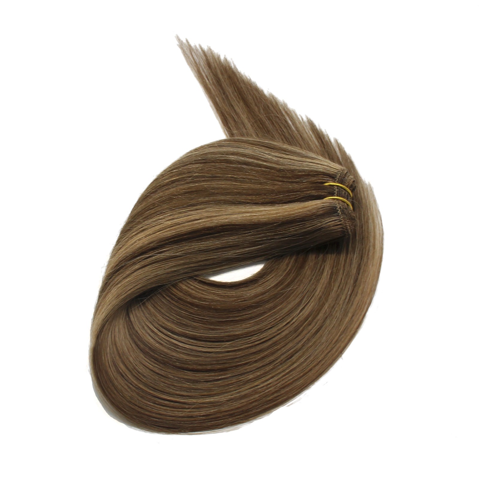 100%Human Hair Weft Hair Extensions Double Weft Machine Stitching Remy Real Hair