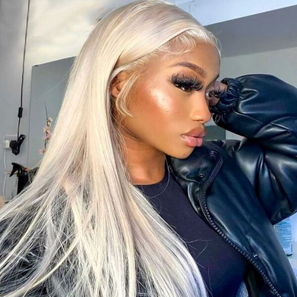 Long Straight Blonde Pre Plucked Wigs Heat Resistant Lace Front Wig Glueless Wig