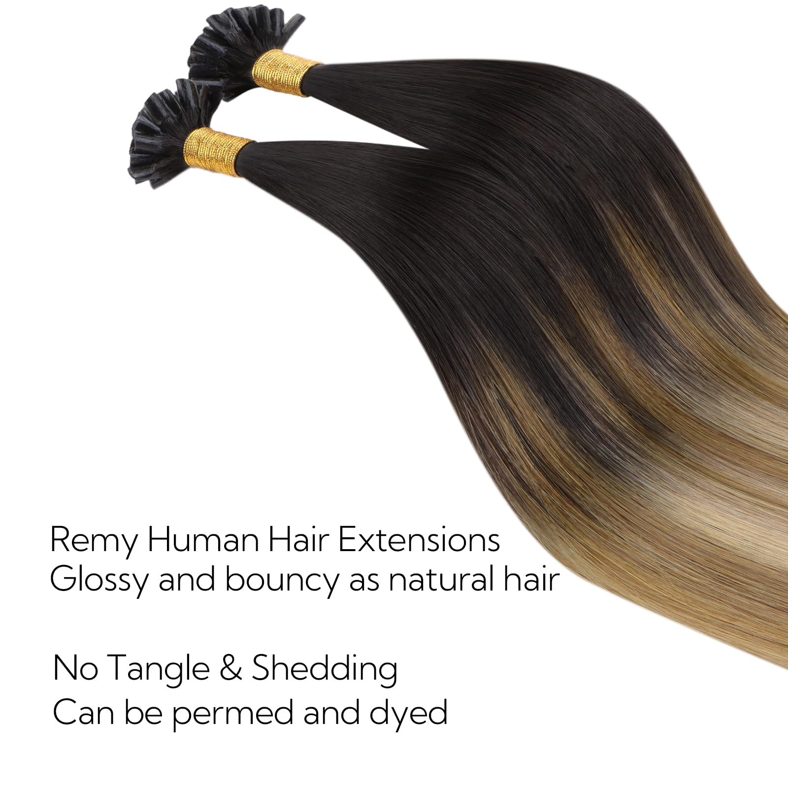 Hotbanana U Tip Hair Extensions 16 Inch 50G 50S Dark Brown To Light Brown And