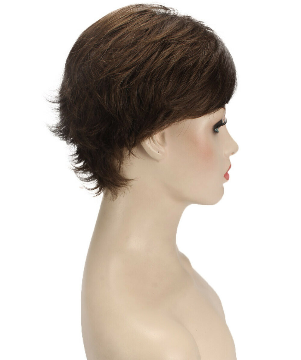 Dorothy – Straight Kanekalon Synthetic Fiber Full Wig, 2-4.5 in, Medium Brown