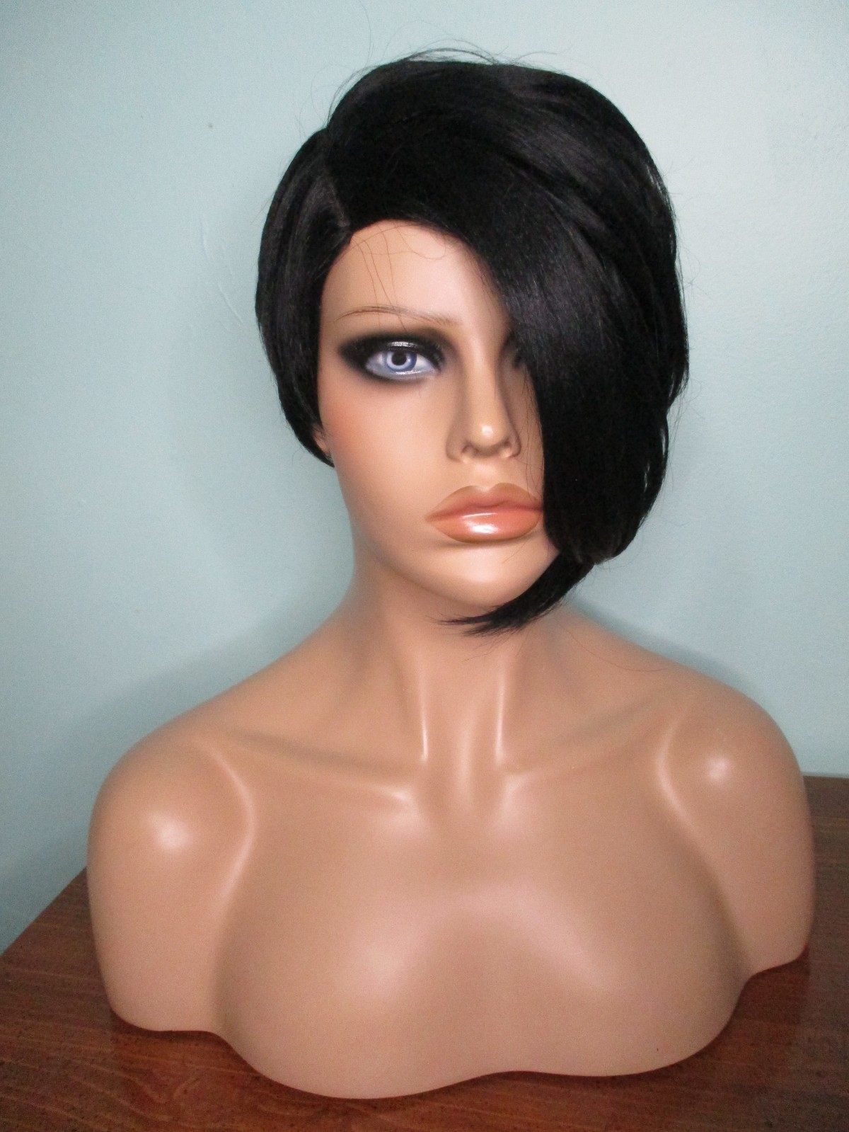 2″ – 8″ black asymmetrical disconnected pixie WIG by MODEL MODEL