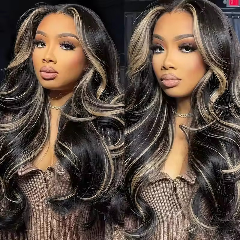 1b/27 Body Wave Wig Human Hair 30 Inch 360 Lace Front Full Lace Wigs Pre Plucked